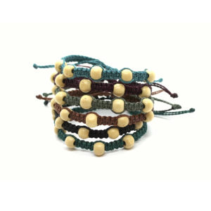 Bracelet en perles de bois de Shamballa - Cai Monkey Crafts