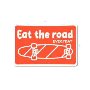 Autocollant Eat the road 6 cm x 3.9 cm