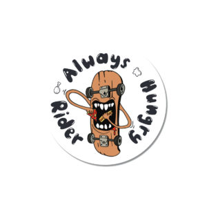 Autocollant Always Hungry Rider 5 cm x 5 cm