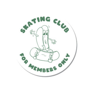 Autocollant Skating club 6.5 cm x 6.5 cm