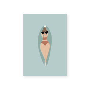 Carte postale décorative Surf & sun