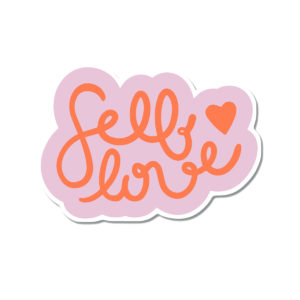 Autocollant Self Love 6 cm x 4 cm