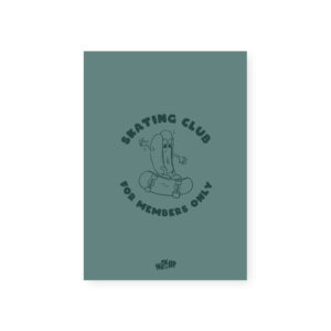 Carte postale décorative Skating Club members only