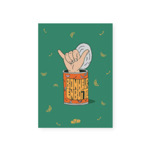 Carte postale décorative Bonheur en boîte